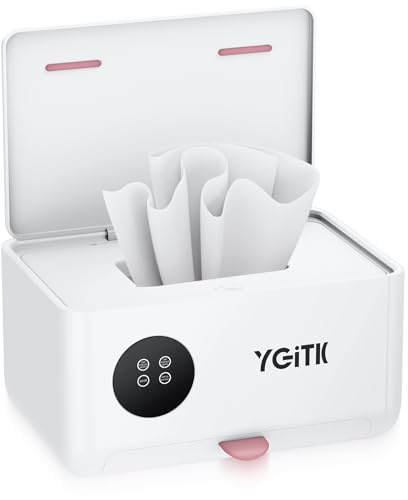 YGiTK Multifunctional Wet Wipe Warmer Portable Baby Wipe Warmer 4-Level Temperature Adjustable,Touch Control Baby Wet Wipes Dispenser,Large Capacity Wipes Warmer with Fast Heating for Babies