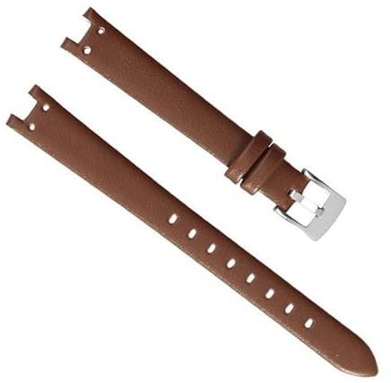 dongriuk Lederarmband für Damen von Anne Klein Ak2156/2157/2618, konkave Schnittstelle, Rindsleder(Brown-Steel-K12)