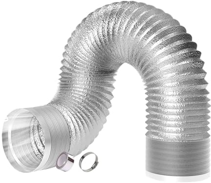 MRVAKDYDI Flexibler Aluminium-Luftkanal, Ersatzteile for Lüftungsschläuche, Ersatzschläuche for Klimaanlagen(1.5m,120mm)