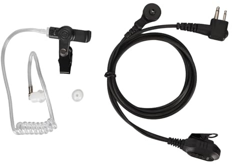 GOWENIC Luftakustischer Röhren-Ohrhörer, Intercom-Headset mit Standard-2-Pin-Klinkenstecker und Lavalier-PTT-Design, Kompatibel für D CP040 CP140 CP180 XTN446