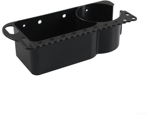 Valixirant Marine Fishing Storage Box ABS Tackle Organizer with Cup Holder Yacht Canoe Bass Boat Pontoons Jon Boat Tool Kit Securely Hold Drinks Pliers Knives Clutter 1 or 2 Pack(1pcs)