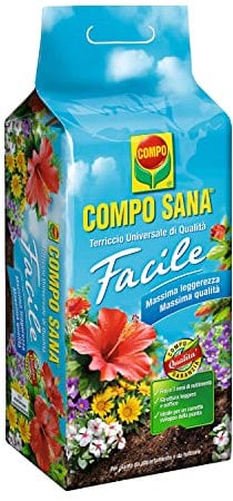 COMPO SANA Facile, Terriccio Universale di Qualità, Per Piante da Balcone, Appartamento e Giardino, Sacco Compatto 25 L