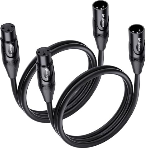 Cable Matters Paquete de 2 Cables micrófono Premium XLR a XLR 90cm - 0,9 metro