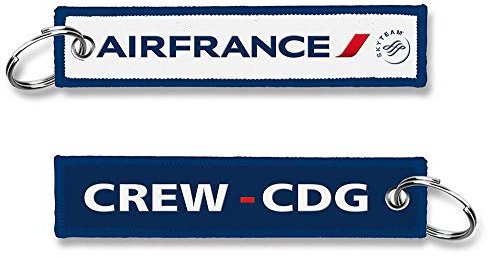 Koolkrew Porte-clés tissé Air France-CDG Crew - Bleu, Mixte Adulte, Amateurs d'aviation, Affiliés aériens, bleu