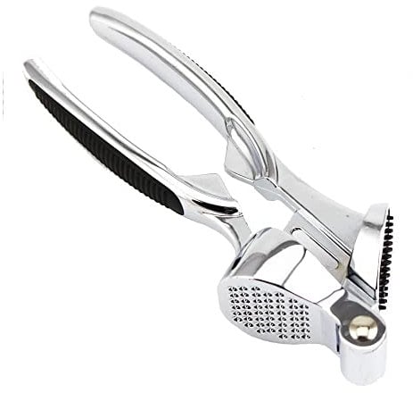 Royal Cuisine Stainless Steel Garlic Press Professional Kitchen Heavy Duty Garlic Crusher Easy to Clean and Durable (Garlic Press)
