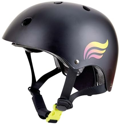 Hape Black Safety Helmet for Kids 12M+ - Adjustable, Ventilated, Shock-Absorbent EPS Foam Protection