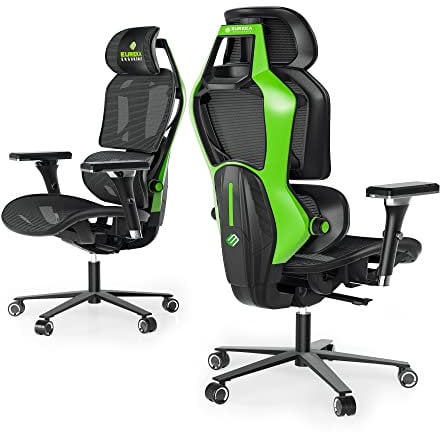 EUREKA ERGONOMIC Typhon Gaming Chair Ergonomic Office Chair with Lumbar Support Mesh Comfortable Computer Desk Chair with 4D Armrests for Home Office Black & Green