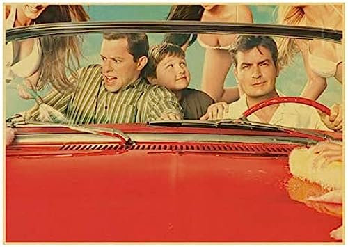 BOBSLA Poster Two And A Half Men Tv Wandkunst, Bilder, Poster Und Drucke, Leinwandgemälde, Heimdekoration 50X70Cm Kein Rahmen