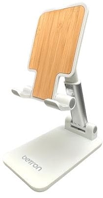 Betron Universal Phone Stand, Height Adjustable Holder, Foldable Cradle Dock Compatible with iPhone, Samsung Galaxy, and Other Smartphones