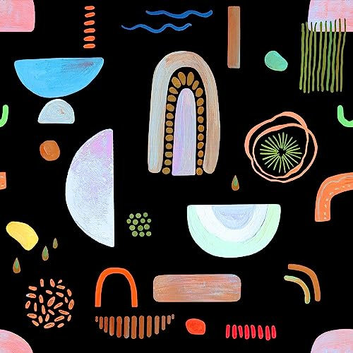 Abstract Geometric Wallpaper,300*44.5cm Hand Painted Graffiti Peel and Stick Wallpaper Removable Waterproof Contact Paper Decorative Vinyl Self Adhesive WallPaper for Mural Bedroom Living Room