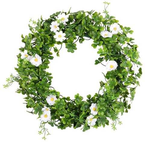 türkranz frühling türkranz modern frühlingskranz haustür Blumenkranz deko türkranz frühling haustür Kranz deko frühlingskranz türkranz willkommen türkranz ganzjährig dekokranz (Z01 Grün, 40x40cm)
