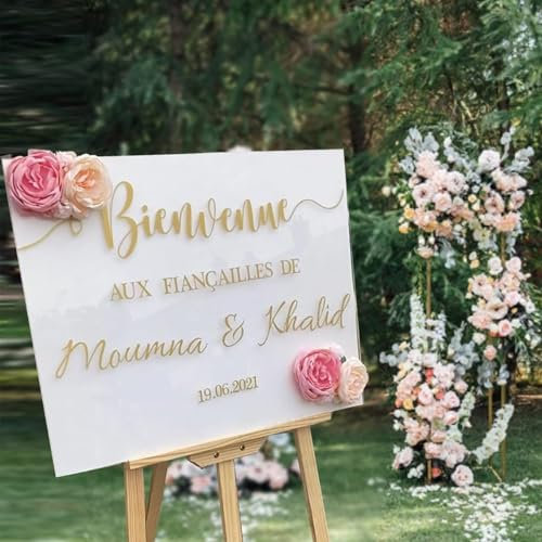 Calcomanías De Vinilo Personalizadas For Bodas, Calcomanías For Tablero De Espejo De Bienvenida For Bodas, Letrero Bienvenidos A Nuestra Boda, Calcomanías De Vinilo Personalizadas For Fiestas, (Color