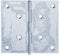Alberts 823641 Scharnier | quadratisch | galvanisch blau verzinkt | 100 x 100 mm | 10er Set, Silber