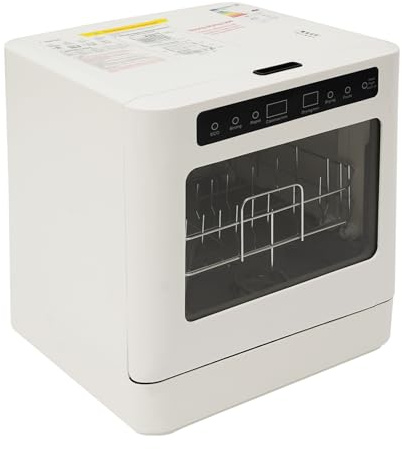 Tragbarer Tischgeschirrspüler mit LED-Anzeige und 4 Reinigungsmodi, Mini Tischplatten-Geschirrspüler mit UV-Licht, Mehrzweck Geschirrspüler Klein Spülmaschine für Wohnungen, Schlafsäle