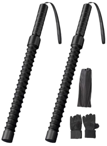 Battle Ropes Ohne Seil 2er Set, Tragbare Trainingsseile Mit Stahlkern Und Rutschfestem Griff, Battle Rope Mit Handschuhe und Rucksack Für Ganzkörpertraining, Fitnessstudio, Outdoor, Home Workout