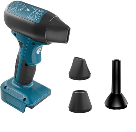 Gdfnmogo Cordless Mini For Leaf Blower with Jet Dry Air Duster and Turbine, Compatible with 20V, For Bosch 18V, For Makita and Milwaukee Lithium Batteries, 4-Speed(b)