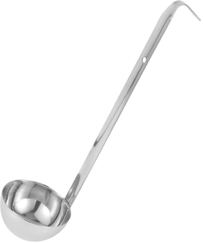 90ml Louche à Beignet Cuillère de Service, en Acier Inoxydable Argenté | Louche A Beignet, Surface Lisse sans Bavure, Facile à Nettoyer, Versement de Soupe Précis