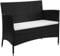 vidaXL Gartenbank Terassenbank Außenbank Sitzbank Parkbank Rattanbank Bank Gartenmöbel Balkonbank Sofa Garten Poly Rattan 90cm Schwarz
