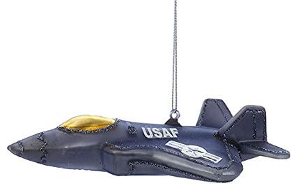 Kurt Adler U.S. AIR FORCE GLASS FIGHTER PLANE ORNAMENT