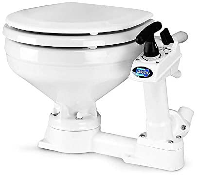 Jabsco 29090-5000 Twist n' Lock, Manual Marine Toilet, Compact Bowl