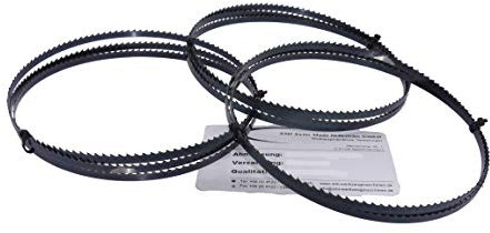 SMI Juego de 3 hojas de sierra de cinta de madera, 2360 x 8 x 0,65 mm, 6 ZpZ, para Scheppach BASATO 3 Vario