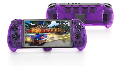 DOBE – Eggshell Controller Gripcon Switch Controller pour mode portable, ergonomique, violet, 27,5 x 11,3 x 4,6 cm, compatible avec tous les jeux de Switch