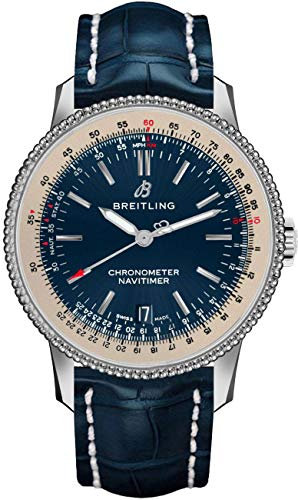 Breitling Navitimer 1 Automatik 38 blaues Zifferblatt Herren-Armbanduhr A17325211C1P1