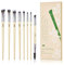 Jessup Pinselset Augenpinsel Set Augen Make Up Pinsel Set 8 Stück Lidschattenpinsel Augenpinselset Kosmetikpinsel Schminkpinsel Augenbrauen Eyeliner Pinsel Eye Shadow Brushes Set T328