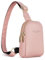 Aeeque Sling Bag Brusttasche, Crossbody Umhängetasche Damen Leder,Schultertasche Schulterrucksack Geldbörse Unisex für Outdoorsport/Reisen/Einkaufen mit 1x Schlüsselanhänger Panda - Rosa