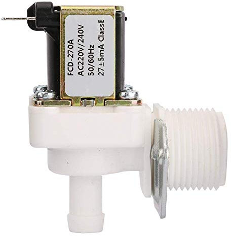 Válvula, válvula de solenoide de 3/4 rosca válvula de solenoide AC 220V N/C Válvula solenoide de plástico eléctrica normalmente cerrada para heladera