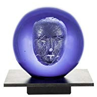 Kosta Boda Headman Skulptur/Dekor, Blauer Kristall, Höhe x Breite 12 cm