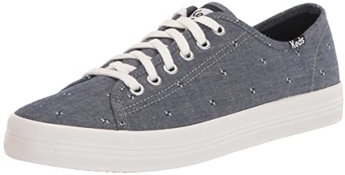 Keds Damen Kickstart Seasonal Solid Sneaker, Navy Dobby