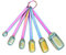 Measuring Spoons Set of 6, Stainless Steel Measuring Spoon with Accurate Measurement Markings and Removable Clasp, Teaspoon Measure Spoon for Dry and Liquid Ingredients (Rainbow, Square)