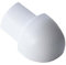 Dalsys Coin Extérieur 8mm, Aluminium Anodisé Quart de Cercle Blanc, Carrelage