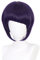 Anime Cosplay Perücke, dunkelviolette kurze gerade Perücke für Damen, Halloween, Familienparty