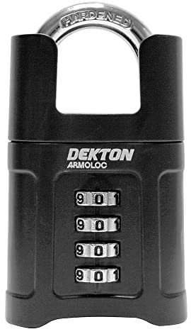 Dekton 4 Digit Combination High Security Padlock-made From Zinc Alloy| Hardened Steel Shackle For Cut Resistance Security lock| 4 Digit Combination| Indoor And Outdoor| Keyless Convenience