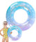 27,5 Zoll Aufblasbar Schwimmreifen mit Glitzer für Kinder Regenbogen Pailletten Schwimmenring Luftmatratze Pool Floaties Strand Schwimmbad Pool Spielzeug (Himmelblau)