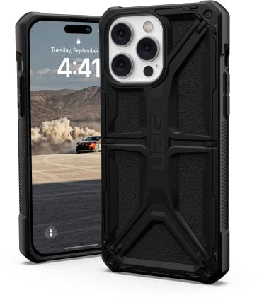 Urban Armor Gear UAG Monarch Schutzhülle kompatibel mit Apple iPhone 14 Pro Max [Wireless Charging kompatibel, 5-Schichten Schutz nach Militärstandard, Erhöhter Rand] schwarz