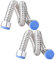 Qrity 40CM Edelstahl Wellrohr, 2 Stück G1/2 x G1/2, Edelstahl Versorgungsschlauch, Biegbar und Form-halten, Anti-Burst Wasserleitung für Badezimmer, Toilette, Wasserhahne, Küchenspülen