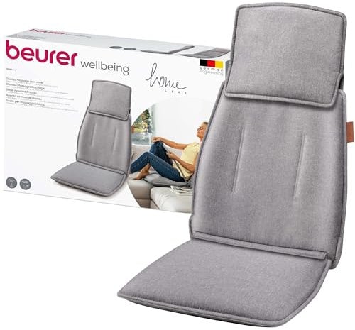 Beurer MG 330 Housse de siège de massage Shiatsu, 3 zones de massage et 2 intensités, massager pour la nuque, le haut et le bas du dos, massage simulant la pression des mains au niveau de la nuque