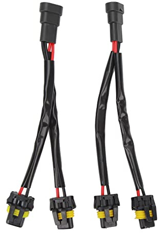 Scheinwerfer-2-Wege-Splitterkabel, Steckdosen-Kabelbaum, Stecker auf Buchse für Scheinwerfer-Nebelscheinwerfer, 2-Wege-Splitterkabel, Scheinwerfer-Adapter