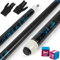 LOTKEY Pool Queue 4-teiliges Set – Kanadischer Ahorn Profi Pool Queue, 58 Zoll Pool Queue, 18 Unzen Queue, Kommt mit 2 Billardkreiden, Pool Queue für Erwachsene, Langlebig, Geeignet für Poolspieler