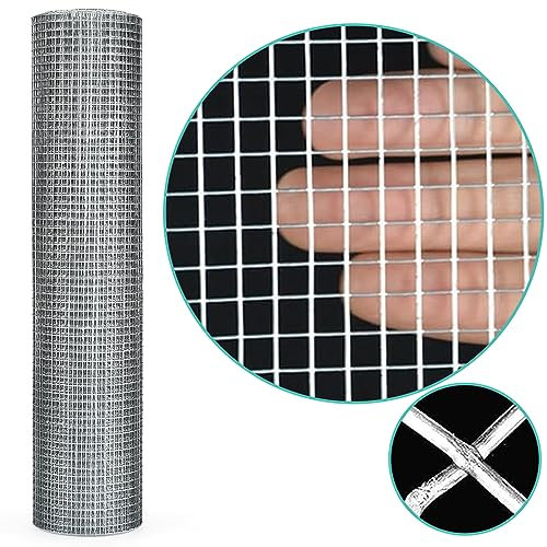 Muzhira Rodent Proofing Galvanized Wire Metal Mesh - 3m x 400mm Blocks Rats, Mice, Mouse, Squirrel & Bird Access Internal & External Pest Prevention for Filling In Gaps Around The Home & Garden