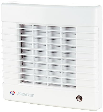 Axialer Abluftventilator für Wände MA 100 VTH mit Zugschalter, Nachlauf & Hygrostat