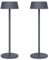 K-Bright 2 Stück Dimmbare LED Akku Tischleuchte Indoor & Outdoor Wiederaufladbar Warme Lichtfarbe 3000k Outdoor wasserdicht Tischlampe Für drinnen und draußen Anthrazit
