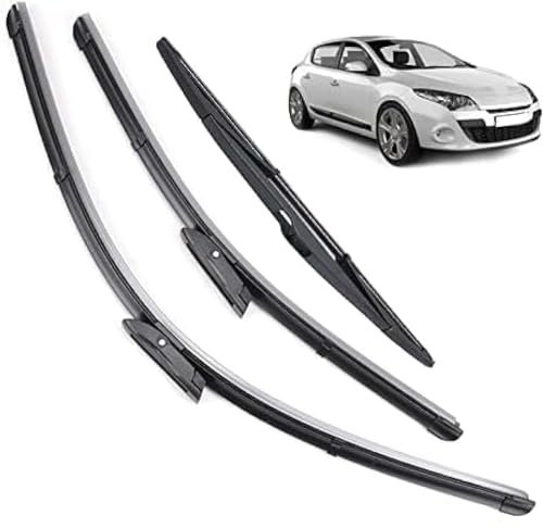Scheibenwischerblätter, für Renault Megane 3 Hatchback Coupe 2008-2016 Wischerblätter-Kit Satz Front wischerblätter Scheibenwischer Zubehör