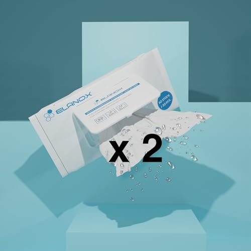 ELANOX feuchte Schuhputztücher 30 St. für alle Schuhe, Sneaker Cleaner Reiniger Lederpflege Schuh-Putzmittel Set, Schuhreinigungstücher Schuhpflegetücher (Doppelpack/60 Tücher)