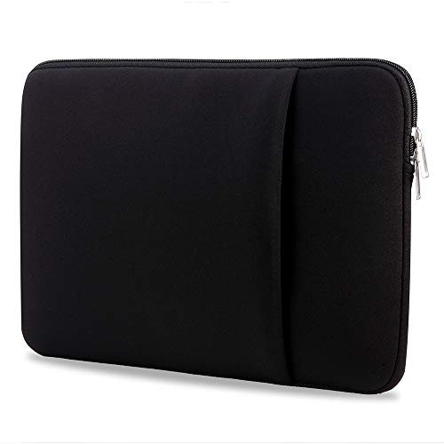 B2015 - Custodia morbida con cerniera, per MacBook Air Pro, Ultrabook, 17 pollici, colore: nero