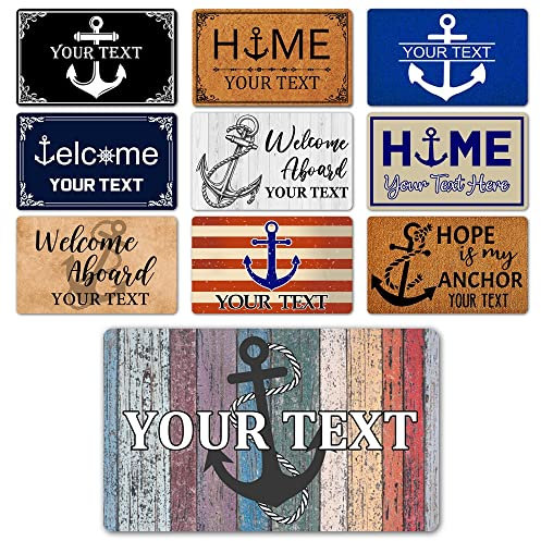 Personalized Anchor Doormat Custom Family Home Decor Door Mat with Your Own Text Design Doormat Funny Welcome Door Mat Welcome Home Decor Mat Entry Gift Floor Mat Doormat Rug for Entrance 18x30 /264