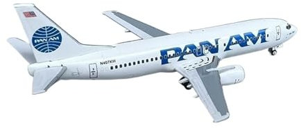 ZOUSANG Display Airplane 1:400 For PAN AM Airlines B737-400 N407KW Airplanes Alloy Aircraft Plane Replica Model Scale Aircraft for Gift
